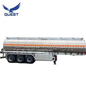 Bon <span class=keywords><strong>service</strong></span> 3 essieux miroir en alliage d'aluminium carburant liquide citerne semi-remorque - Product Image 5