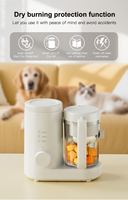 Geoptimaliseerde roestvrijstalen & kunststof voedselmachine voor huisdieren (katten & honden) 2-in-1, eenvoudig schoon te maken, elektrisch