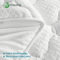 Surmatelas de luxe en microfibre écologique pour hôtel, personnalisable, très vendu, avec rembourrage amovible en Lyocell