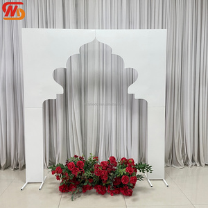 Smooth White Wedding Arch <b>Backdrop</b> Panel Metal Arch <b>Frame</b> Background for Wedding Event Decoration - Product Image 5