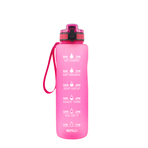 Botella <span class=keywords><strong>de</strong></span> <span class=keywords><strong>Agua</strong></span> Motivacional <span class=keywords><strong>de</strong></span> 1000 ml con Marcador <span class=keywords><strong>de</strong></span> Tiempo, Tapa Abatible y Correa <span class=keywords><strong>de</strong></span> Transporte para Gimnasio, Viajes y Actividades al Aire Libre - Product Image 5