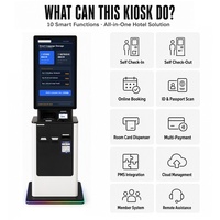Kiosque de check-in hôtelier sur pied 24/7 avec distribution rapide de cartes RFID, scanner de passeport et intégration PMS – OEM/ODM