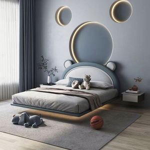 Cama de Día Moderna y Cómoda de Madera Maciza con Diseño Adorable de Oso para Niños y Niñas, Estructura Resistente para Dormitorio Infantil - Product Image 4