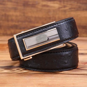 Hot Selling New Strauß Design Hochwertiger Luxus Formale Echt leder Casual Ratsche Herren gürtel mit automatischer Schnalle - Product Image 2