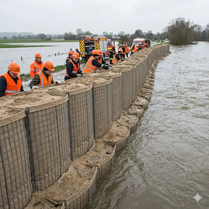 Système de défense <span class=keywords><strong>Hesco</strong></span> Barrier en treillis soudé galvanisé pour la sécurité des bases - Product Image 2