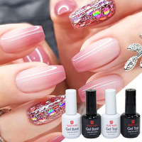 China Factory Custom Logo Private Label 15Ml 8Ml Nagels Art Effen Kleur Kit Professionele Uv Led Glitter Gel kleur Nagellak