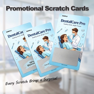 Personalized Printing Logo Dental Care Center Promotion Scratch off Tickets Custom Paper Gift Business Scratch off <b>Cards</b> - Product Image 3