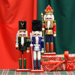 Figurines de soldats <span class=keywords><strong>casse</strong></span>-noisettes en bois, tambourins et baguetons, assortiment en gros pour la décoration de table de Noël et de la maison - Product Image 4