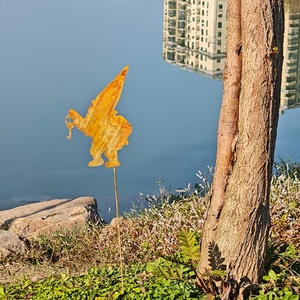 Silhouette Bouquet Your Screw Rectangle Polished Matel Birds Art Pathway Gardening Patio <b>Bee</b> Garden Ornaments Outdoor for Walls - Product Image 3