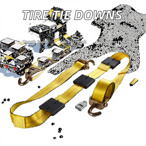 Sangles de fixation de pneus Xstrap XS11101 2 pouces 5000 kg 50 mm avec 3 crochets pivotants, accessoires de récupération tout-terrain en polyester durable GS - Product Image 2