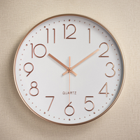 Reloj de pared de cuarzo silencioso, reloj digital cúbico, reloj de pared para sala de estar y dormitorio, reloj digital simple, decoraciones para el hogar
