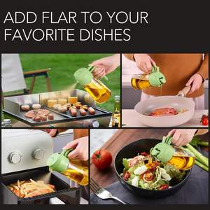 Vente en gros - Meilleure vente : Bouteille pulvérisateur d'huile 2-en-1 haute capacité 16oz/470ml pour cuisson, double usage pulvérisation et versement, pour la cuisine - Product Image 2