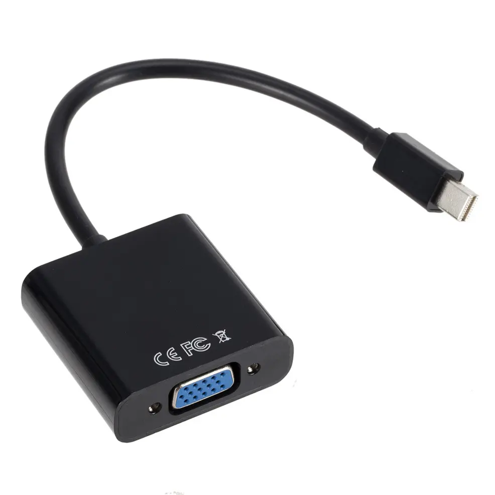 Adaptateur Mini DP vers VGA 1080P pour MacBook Air Pro, iMac, Mini DisplayPort, Thunderbolt, Port Mini DP vers VGA, pour HDTV