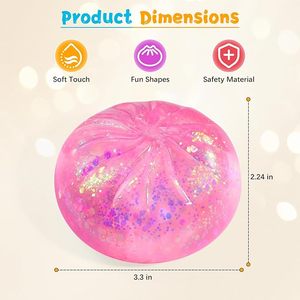 Custom High Quality Bao Bun Squeeze Toy Stress Relief <b>Fidget</b> Toys Glitter Dumpling Squishy Bun Glitter Dumpling Mystery Box - Product Image 3