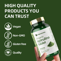 Tabletas de Espirulina Natural de 3500 mg por Porción, Regulación Inmunológica, Antioxidante, Desintoxicación, Apoyo a la Salud Intestinal para Adultos