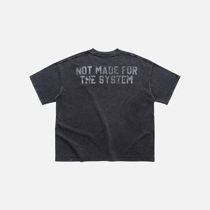 เสื้อยืด Unbind Boxy สีดำ ผ้าฝ้ายนุ่ม ทรงโอเวอร์ไซส์ พิมพ์ลายตัวอักษรด้านหลัง สไตล์ลำลอง สตรีทแวร์ แฟชั่น - Product Image 1