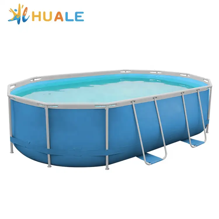 BSCI factory kid rectangle outdoor metal frame pools PVC above ground swimming pool