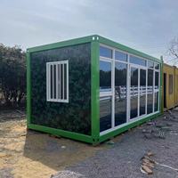 Récipient en verre préfabriqué de 20 pieds, petite remorque plate pour la vie urbaine, le bureau ou le kiosque d'hôtel