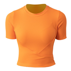Camiseta Deportiva de Yoga de Manga Corta para Mujer, de Secado Rápido, Informal, para Gimnasio, Holgada - Product Image 3