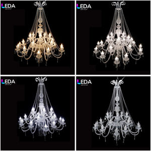 LEDA Latest Luxury Hotel Wedding <b>Ceiling</b> Hanging Crystal Chandelier Metal <b>Ceiling</b> Pendant Lamp - Product Image 5