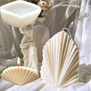 HY Coral <span class=keywords><strong>Shell</strong></span> Silicone Nến Khuôn Sò Điệp Lớn Xà Phòng Fondant Bánh Khuôn Khuôn Nhựa Epoxy Đúc Khuôn - Product Image 5