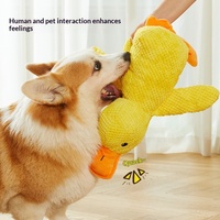 Jouet en peluche pour chien, en forme de canard, pour soulager les poussées dentaires et l'ennui, apaisant, sonore et interactif