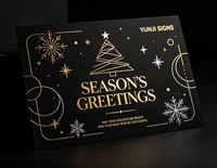 Cartes de Noël YUNJI en gros, cartes d'anniversaire, impression numérique, estampage à chaud, carton couché, cadeau personnalisé, remerciement