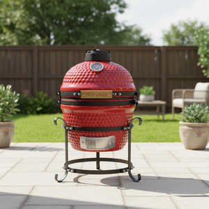 Parrilla Kamado de Cerámica Plegable Portátil de Estilo <span class=keywords><strong>Coreano</strong></span> Auplex, Mini, de 13 Pulgadas, sin Humo, con Acero Inoxidable - Product Image 1