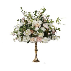 Nuova Sfera Floreale <span class=keywords><strong>Rosa</strong></span> e Verde da 60cm, Decorazione per Tavoli e Palcoscenici di Matrimoni, Composizione Floreale Simulata - Product Image 6