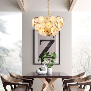 Lámpara de Piedra de Ágata Nórdica JC LIGHTING 2020, Lámpara Colgante Redonda de Ágata Pura de Lujo, Lámparas Colgantes <span class=keywords><strong>Artica</strong></span> para Villas - Product Image 5