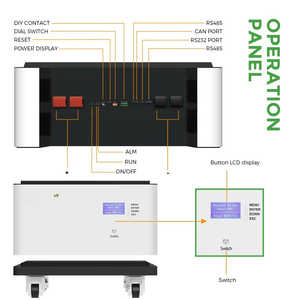 Batería Apilable Lifepo4 de 30kwh 51.2v 48V 300ah, Energía Solar de Litio, Puerto de Comunicación CAN, Red Híbrida, IP65, Capacidad Dividida 100ah - Product Image 4