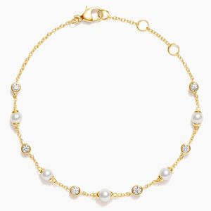 Bracelet en or à motifs personnalisés pour bijoux unisexe en or blanc 14K 18K perle des mers du Sud perles d'eau de mer splendides - Product Image 1