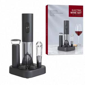 Tire-bouchon électrique sans fil rechargeable en acier inoxydable ABS, coffret cadeau, ouvre-bouteille de vin avec lumière LED, logo personnalisé OEM - Product Image 5