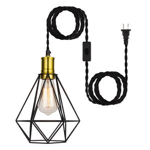 Interrupteur suspendu extra long de style américain Fil de suspension Prise américaine Utilisation de la <span class=keywords><strong>cuisine</strong></span> Abat-jour à cage creuse Lustre - Product Image 6