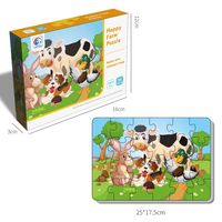 2022 Hot Selling Verlichting Mini Bijpassende Dubbele Dek Happy Farm Onderwater Wereld Onderwijs Jigsaw Puzzels Voor Kinderen