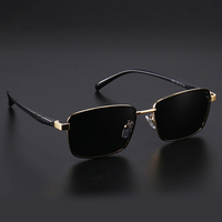 Lunettes de soleil pour hommes surdimensionnées noires tendance de haute qualité OEM 2024