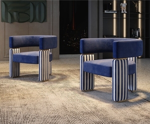 MR Italian Light Luxury Design Sofá individual Silla moderna para sala de estar Silla de ocio Hotel Club Silla de recepción - Product Image 1