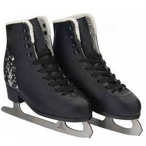 Chaussures patins à glace pour hommes en cuir synthétique PVC noir personnalisées en gros Lames en acier inoxydable <span class=keywords><strong>de</strong></span> haute qualité été printemps - Product Image 1