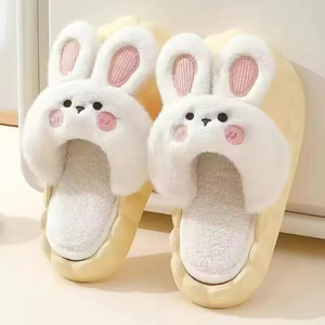 Fashion Women Anti Slippery <b>Slippers</b> for Winter Cotton Kawaii Rabbit <b>Slippers</b> New Thick Bottom <b>Slippers</b> - Product Image 6