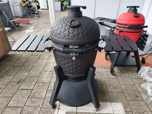 Barbecue <span class=keywords><strong>Kamado</strong></span> 2026 à finition mate, 22 pouces, motif nid d'abeille en céramique, pour cuisson au charbon de bois, Joe <span class=keywords><strong>Kamado</strong></span> Egg <span class=keywords><strong>Bastard</strong></span> - Product Image 1
