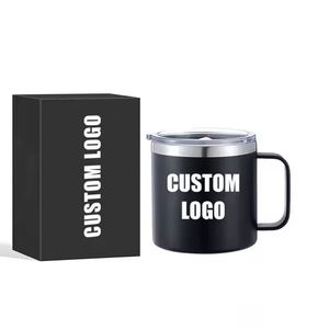 Custom Logo 12oz Double Wall Vacuum Tumbler <b>Cup</b> Powder Coated Insulated Stainless Steel Coffee <b>Camping</b> Mug With Lid - Product Image 1