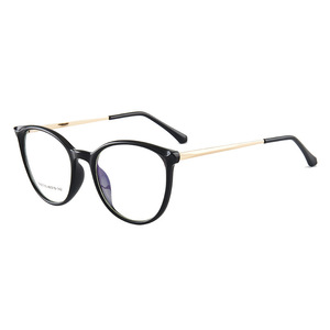 Monture de lunettes œil-de-chat 87013 en TR90, monture complète, protection anti-lumière bleue, lunettes d'ordinateur rondes unisexe - Product Image 1