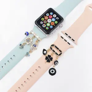 Metall Diamant Uhrenarmband Ornament Armband Charms für Apple Dekoration Ring für Iwatch Armband Silikonband Zubehör