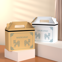 Boîte en carton ondulé personnalisée pour aliments pour animaux de compagnie, pliable, petit transporteur pour chiens et chats, emballage en carton, boîtes pour poussins