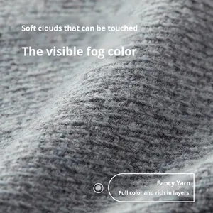 {Camisa Cloud Mist} Suéter de Punto Holgado y Cómodo de Manga Larga para <span class=keywords><strong>Hombre</strong></span> VICUTU, 100% Lana de Oveja, Hecho en China - Product Image 2