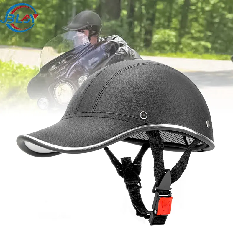 Vente en gros de casquette de baseball pour moto, e-bike, scooter, casque semi-ouvert, design rétro