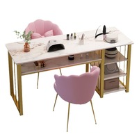 Fauteuil de Pédicure Professionnel Moderne pour Spa de Jour, Table de Manucure Simple ou Double, Meuble de Salon de Manucure Tendance Inclus