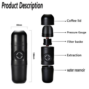 เครื่องชงกาแฟเอสเปรสโซแบบพกพา 190 กรัม เครื่องชงกาแฟแบบมือถือน้ำหนักเบาพิเศษ สำหรับการเดินทาง แคมป์ปิ้ง รถบ้าน และใช้ในครัวเรือน - Product Image 6