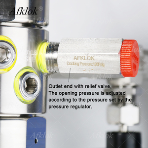 Régulateur de pression d'air d'azote CO2 CO méthane avec valve à diaphragme Argon pour utilisation en laboratoire 300 psi Entrée 160 psi Sortie de pression - Product Image 5