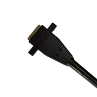 Câble de montage sur panneau blindé tressé en PVC HL 0.3M 1.4, extension 8K 60HZ, mâle-femelle, trous de fixation, pour moniteur, lecteur DVD